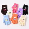 Yousheng 1 Pair Women Coral Fleece Gloves Cartoon Eyes Sausage Mouths Five-Finger Thermal Gloves Outdoor Cycling Cold Weather Winter Warm Thick Gloves