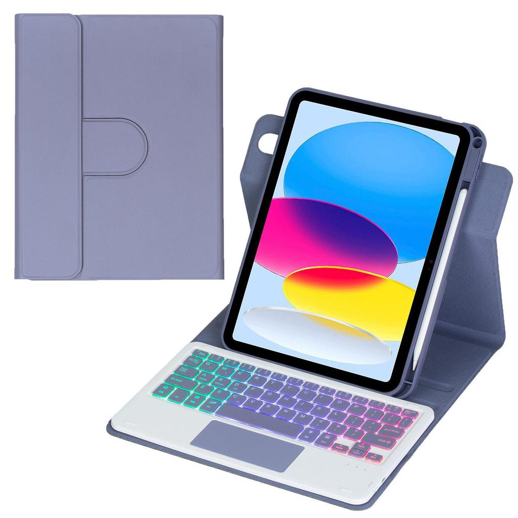 Цветной чехол-клавиатура Bluetooth с подсветкой для iPad Air 10-го и 11-го поколений с вращающимся акриловым дизайном