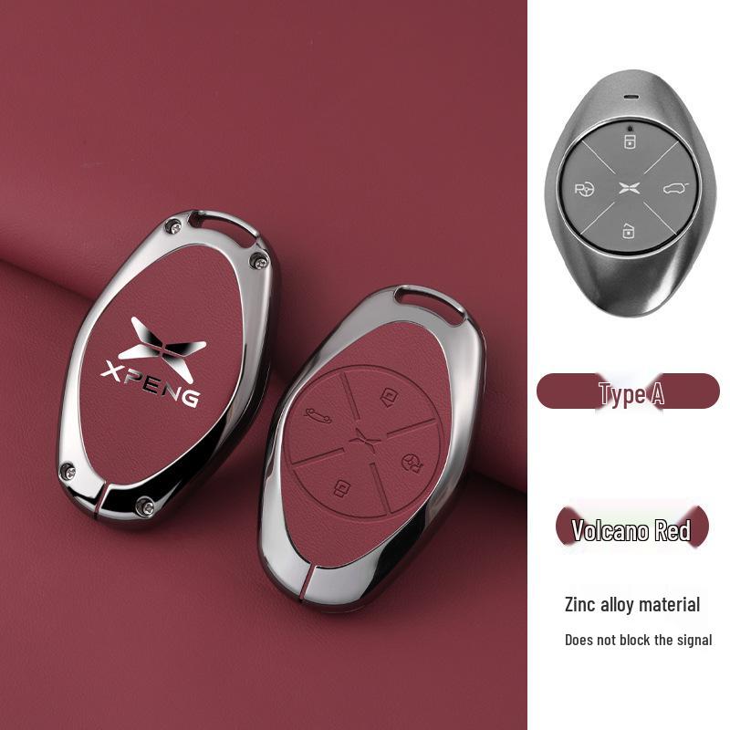 XPeng P7/P5/G3/G3i/G9 Key Case with Buckle & Rope - 2022 Model Car Key Shell Modification