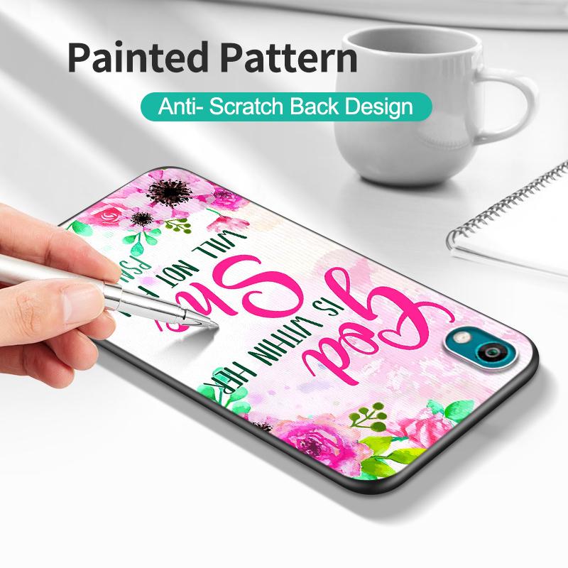 Black tpu Case For Huawei Honor 20 Lite 10 10i 20S 30S 30 7A 5.45 7s 7C 5.7 Cover bible quotes