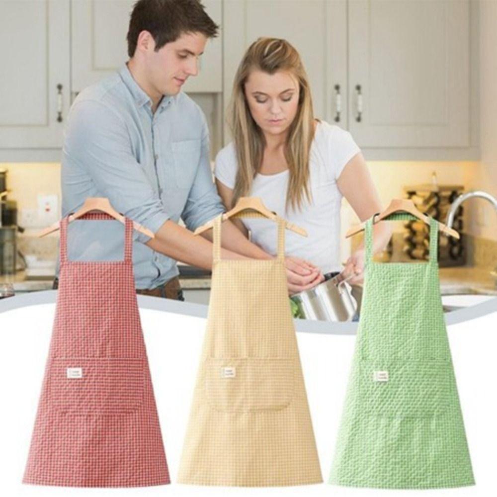 Breathable Pure Cotton Apron Portable Cooking Apron Work Clothes Gardening Apron Adult
