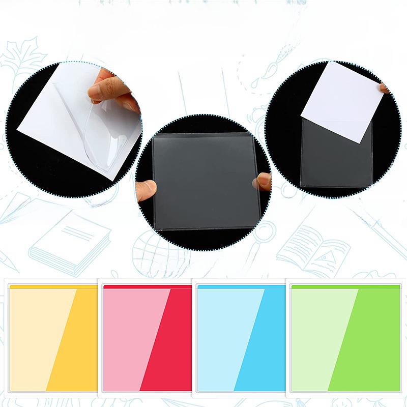 Квадратный ПВХ-самоклеящийся пакет для хранения 9х9 см для этикеток и визитных карточек