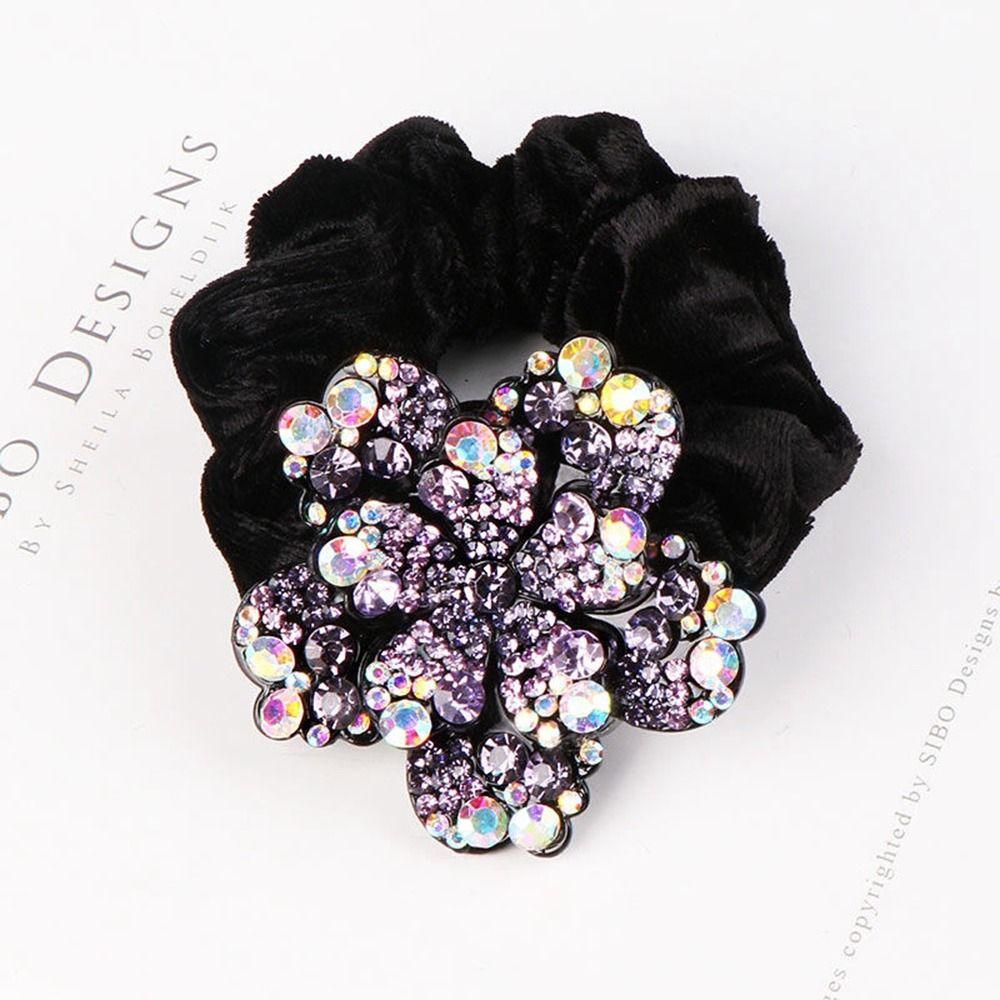 Резинки для волос со стразами, обруч для волос, цветочная веревка для волос, женские аксессуары для волос, головной убор в корейском стиле