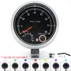 3.75" 95mm Tachometer 7 Color Led Display Black Face Chrome Case 4 6 8 Cylinders