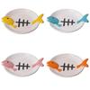 Ceramic Pet Food Water Bowl Fish Bones Pet Food Dispenser Cat Feeding Station  Wet Dry Food