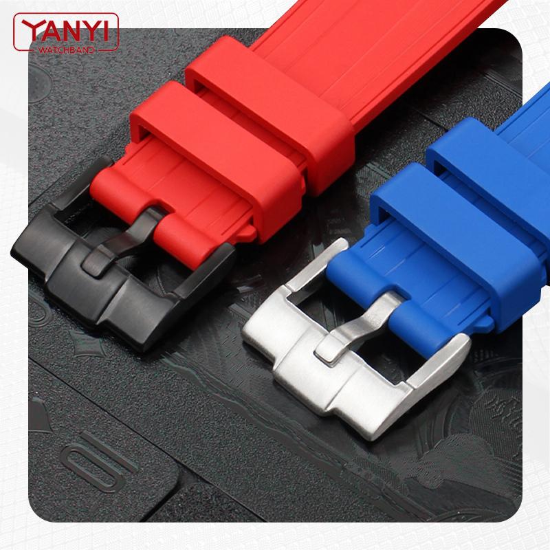 FKM Fluororubber Rubber Watch Strap 21mm Waterproof Silicone Wristband For Submariner DEEPSEA Oysterflex Rolex Watchband Band