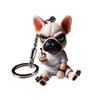 Funny French Bulldog Key Chain Middle Finger Bull Dogs Key Chains For Women Bag Car Wallet Charms Dog Lovers & Pet Owners