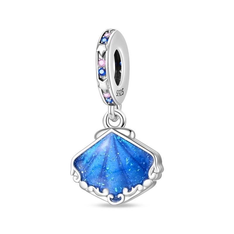 Blue Series Copper Turtle,Whale & Seahorse Dangle Charm Fits Bracelet Kids Ocean Jewelry Accessories