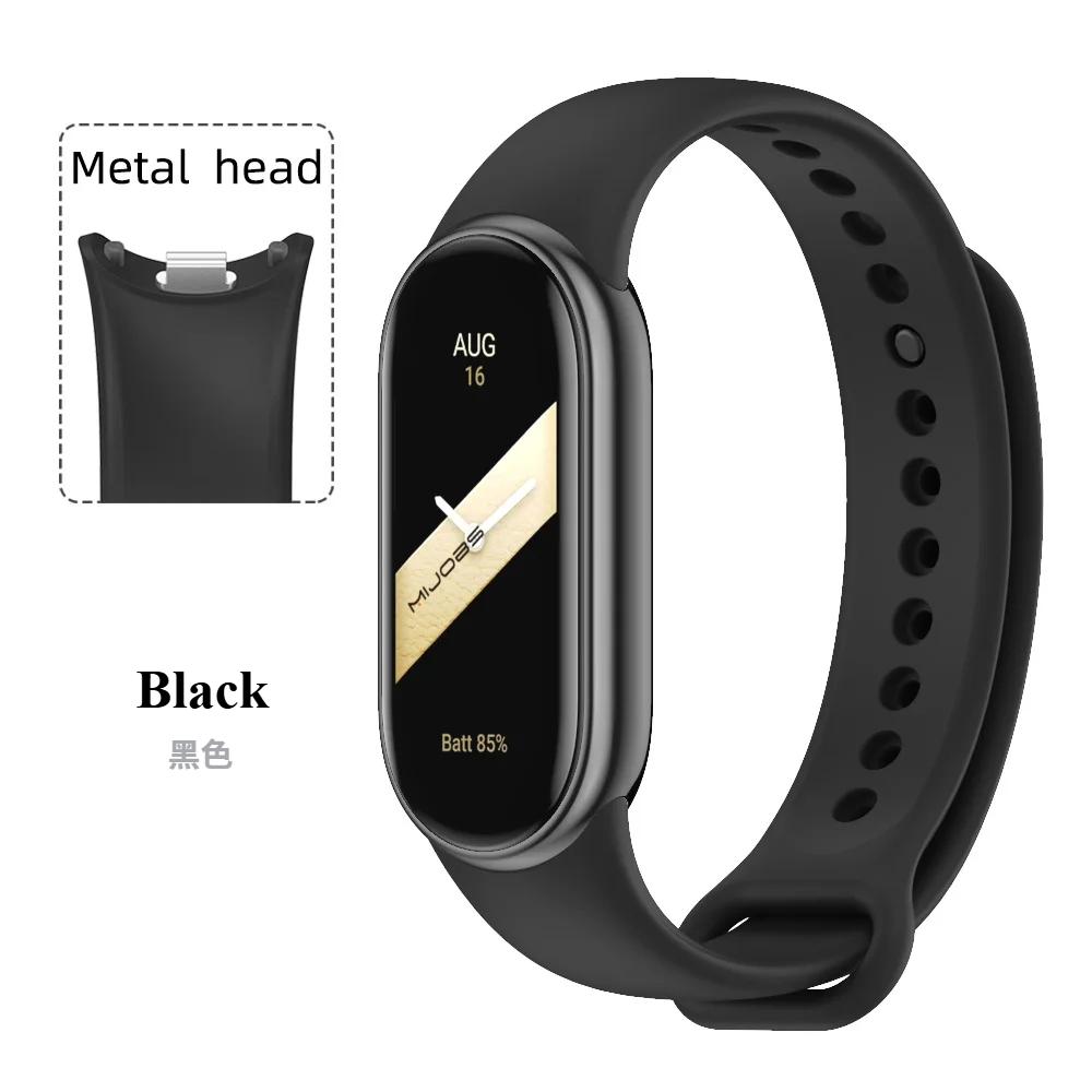 Спортивный силиконовый ремешок для Xiaomi Mi Band 9 NFC Сменный браслет-ремень для Xiaomi Mi Band 8/9/10 Наручный ремешок Аксессуары для умных часов