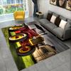 Car Tractor Series Pattern Truck Area Rug,Carpet Rug for Home Living Room Bedroom Sofa Doormat Decor,kids Non-slip Floor Mat 3D