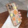 Чехол для iPhone 14 13 Pro Max 6 7 8 Plus 17 Air X XR XS Max Покрытие фиолетовые Цветы Ударопрочный Прозрачный Мягкий Чехол