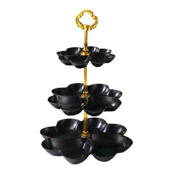 Фруктовая корзина-подставка для кухонной столешницы, 3-х уровневая, экономящая место подставка для фруктов, поднос для еды, органайзер для фруктов, закусок и десертов