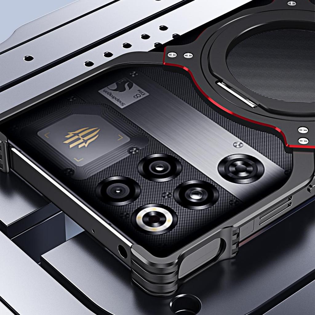 Чехол для ZTE nubia RedMagic 11 Pro 5G/11 Pro+ 5G с подставкой, металлическим бампером, магнитная крышка для телефона