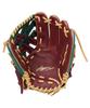 Rawlings HYPER TECH COLOR SYNC GR5FHTCN55W Бейсбольная перчатка для броска, Мягкая, Универсальная, Ракушка/Зеленый, 11,75 дюйма, Для правши