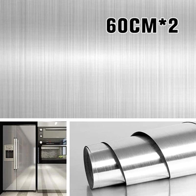 60x200cm Self Adhesive Oil Proof Kitchen Refrigerator Wallpaper Waterproof Wall Sticker Removable Appliance Cover