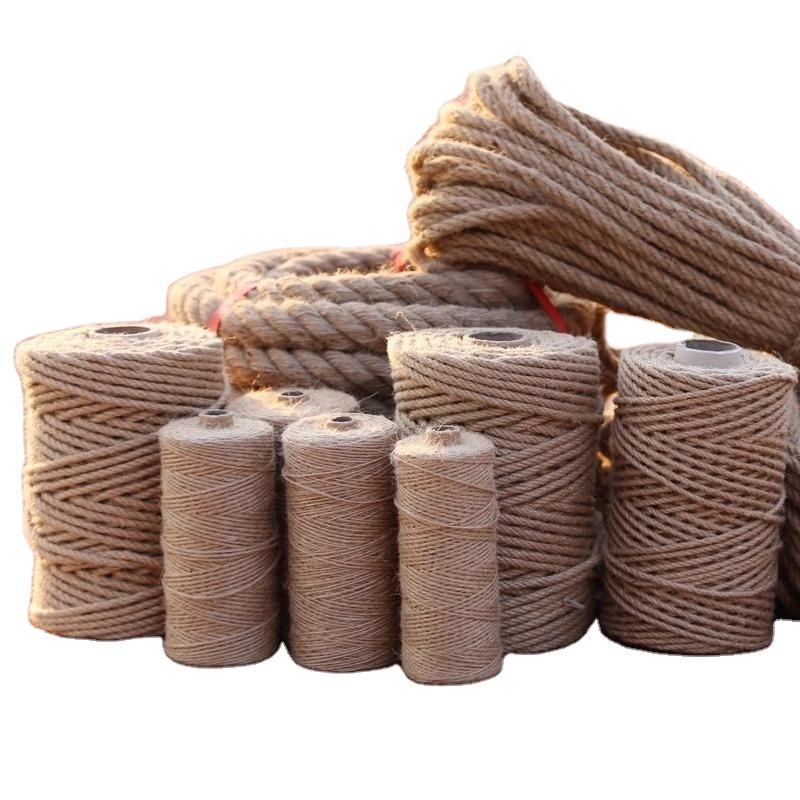 Handmade Retro Eco-Friendly Hemp Rope Thick and Thin Braided Cat Scratching Decorative DIY Bundled Toy Home Decor