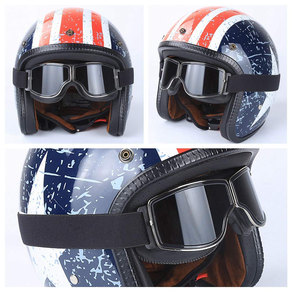 HONCENMAX Винтажные очки, Защита от запотевания и УФ-лучей, Мотоциклетные очки, Линзы из поликарбоната, Многоцелевое использование, Защитные очки,