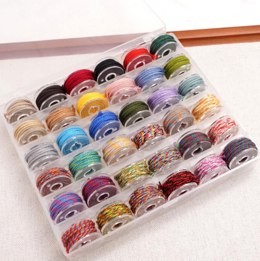 1box Colorful Cotton Thread String DIY Beading Braided Bracelet Jewelry Making