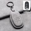 Leather Car Key Case Cover Shell For Jeep Chrysler 300 200 Dodge Charger Grand Cherokee Wrangler Compass Renegade For Fiat 500X