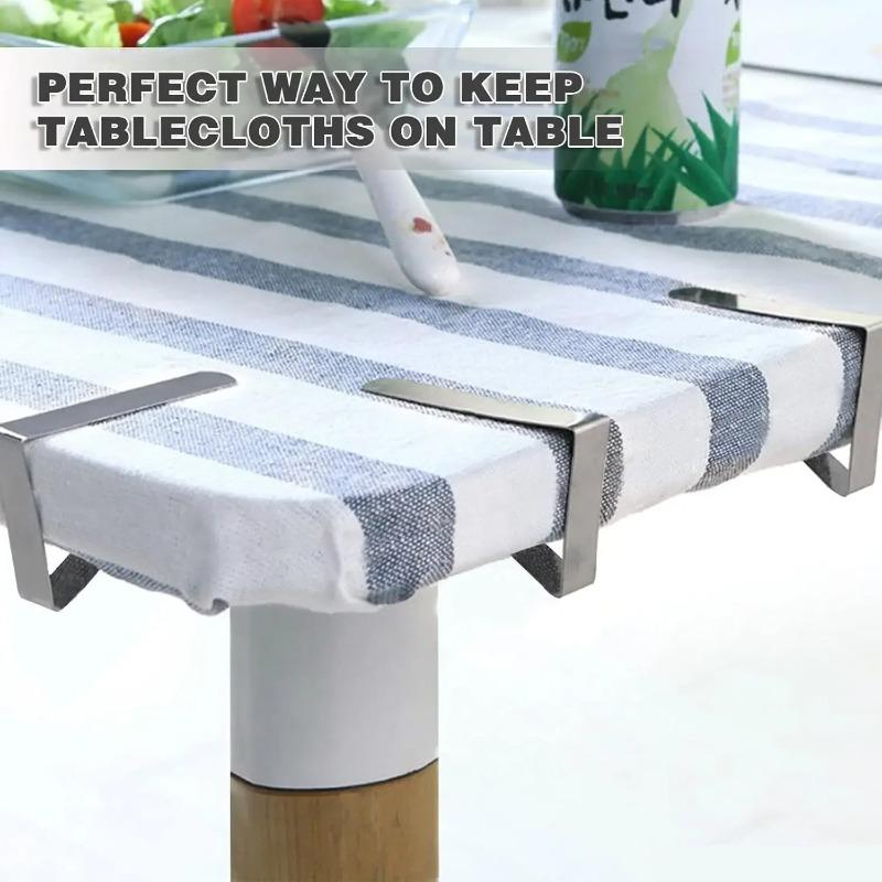 12 шт. Зажимы для скатерти-Зажимы для скатерти для пикника-Зажимы для покрытия скатерти из нержавеющей стали-Зажимы для стола для свадебной вечеринки