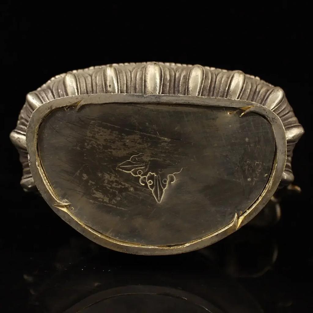 21СМ 21СМ Тибет Ваджрасаттва Посеребренная Бронзовая и Золотая Статуя Будды