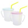 Agaphra New Magic Straw Cup 300ml X 2 Types Set, Mint + Pink, 1 Set