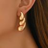Simple European and American Style Women's Water Drop Earrings Niche Comma Design High-end Earrings