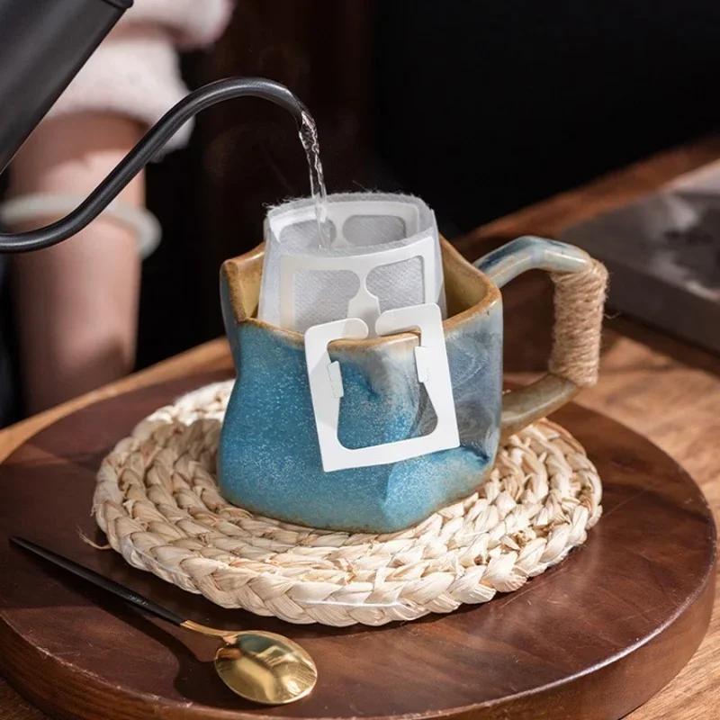 240 мл керамические чашки для чая и кофе неправильной формы ретро-посуда для напитков кружка для молока и кофе домашняя кухня настольная чашка для сока ручные кружки