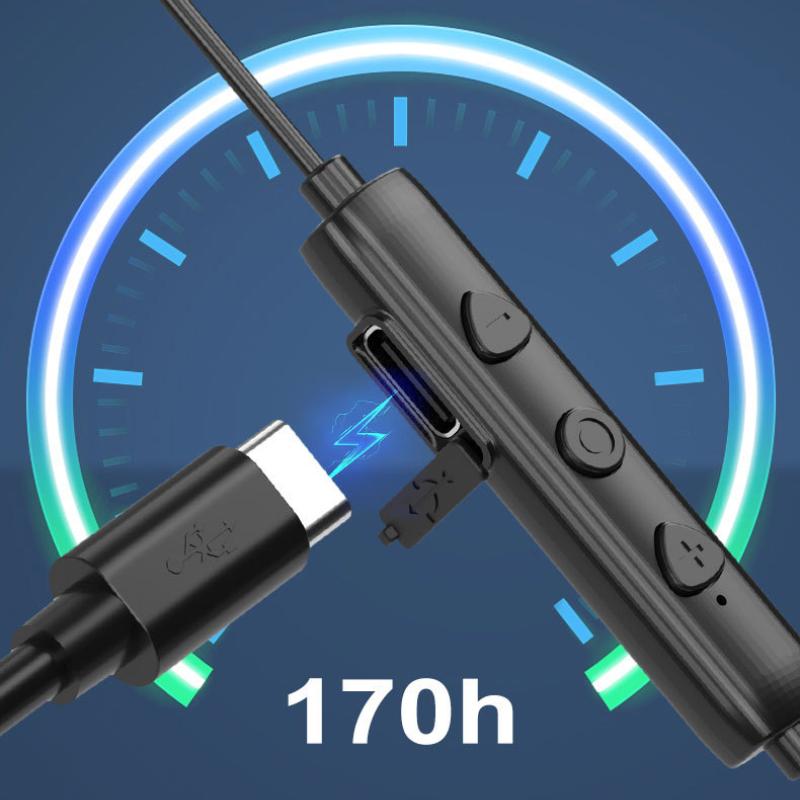 Новая беспроводная Bluetooth-гарнитура с подвеской на шею для музыки, игр, спорта, полувкладыши, тяжелые басы, стерео Bluetooth-гарнитура