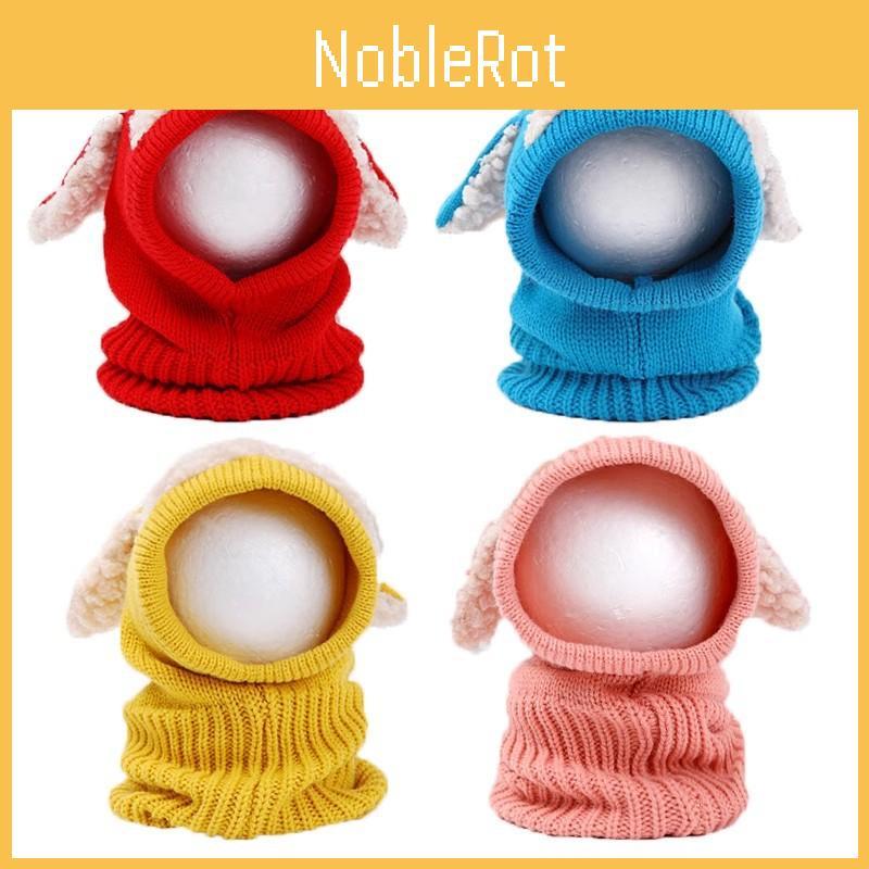 Toddler Knit Cap With Cute Dog Pattern For Kids Winter Warmth And Wind Resistance