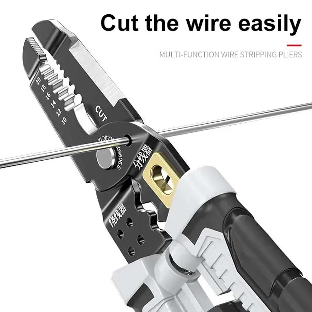 10 в 1 автоматический инструмент для зачистки проводов электрический инструмент для зачистки кабеля резак многофункциональный инструмент для зачистки и обжима клемм ручной инструмент