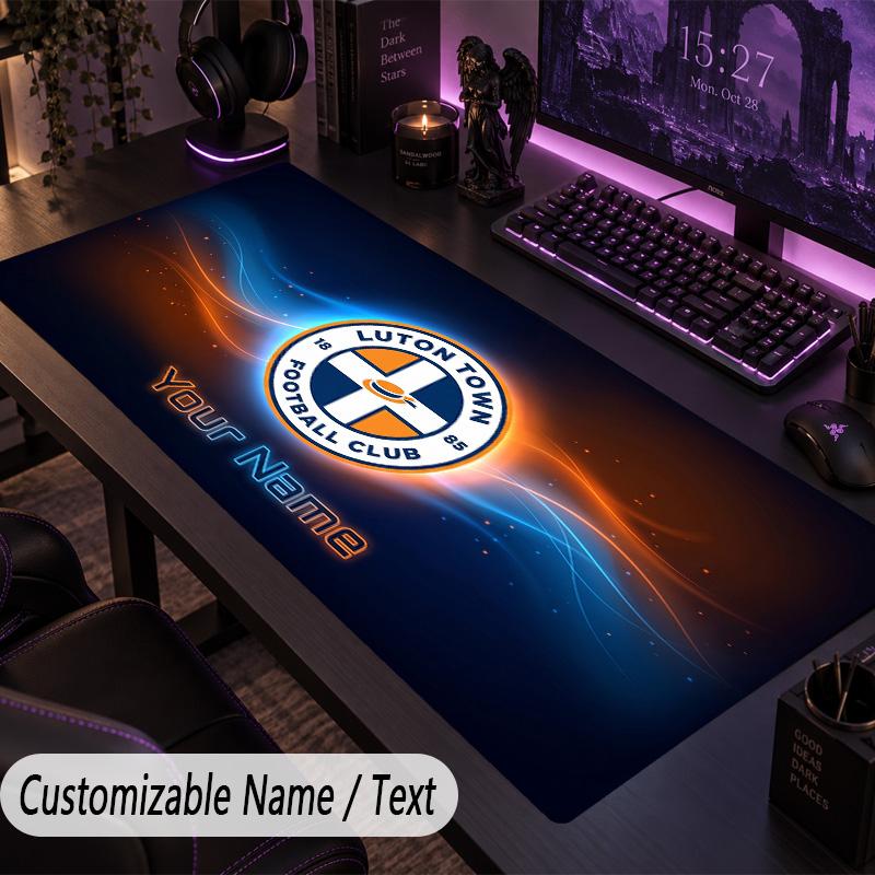 Large Mouse PadLuton Town Custom Name Text Personalized Desk Mat Non Slip Gaming Pad