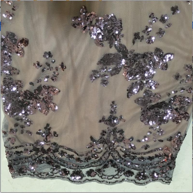 Women's Sexy Deep V Sequins Long Sleeve Dresses