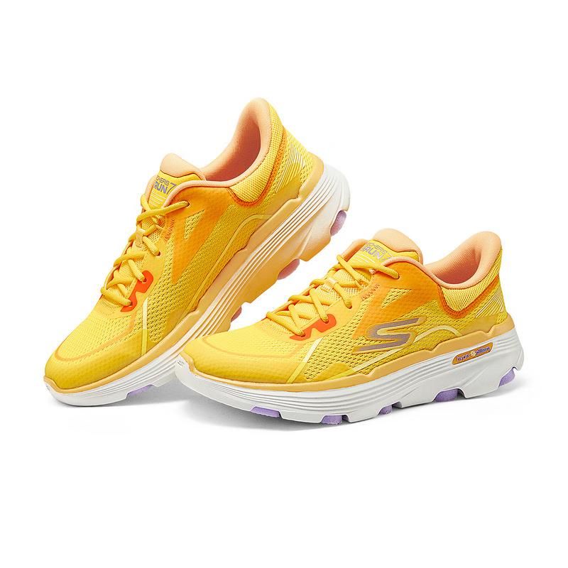 Skechers Go Run 7.0 Удобные Универсальные Низкие Повседневные Беговые Кроссовки Женские Кроссовки Желтый Белый 129336-YLOR