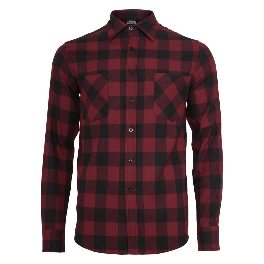Urban Classics Mens Checked Flannel Shirt