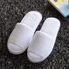 1 Pair Men Women Cheap Disposable Hotel Slippers Coral Fleece Open Toe Home Cotton Slides Travel Guest Slipper