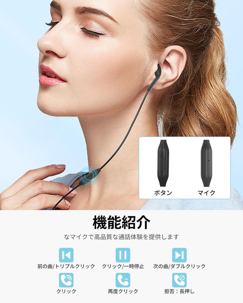 wired earphone with with suitable for both left and right YAJOJO compatible with various devices such as Single-ear 3.5mm jack, mono, in-ear type,