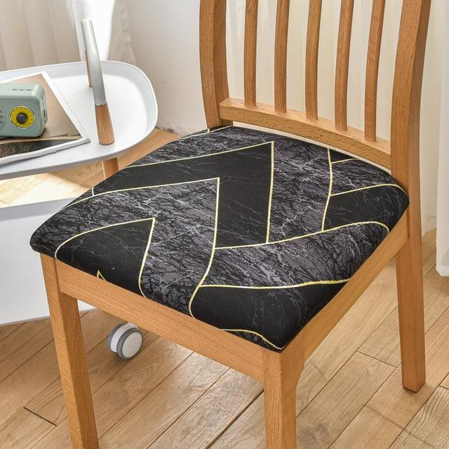 All Seasons Print Seat Cushion Cover For Dining Room Home Decor Spandex Stretch Chair Covers Removable Washable Chair Protector