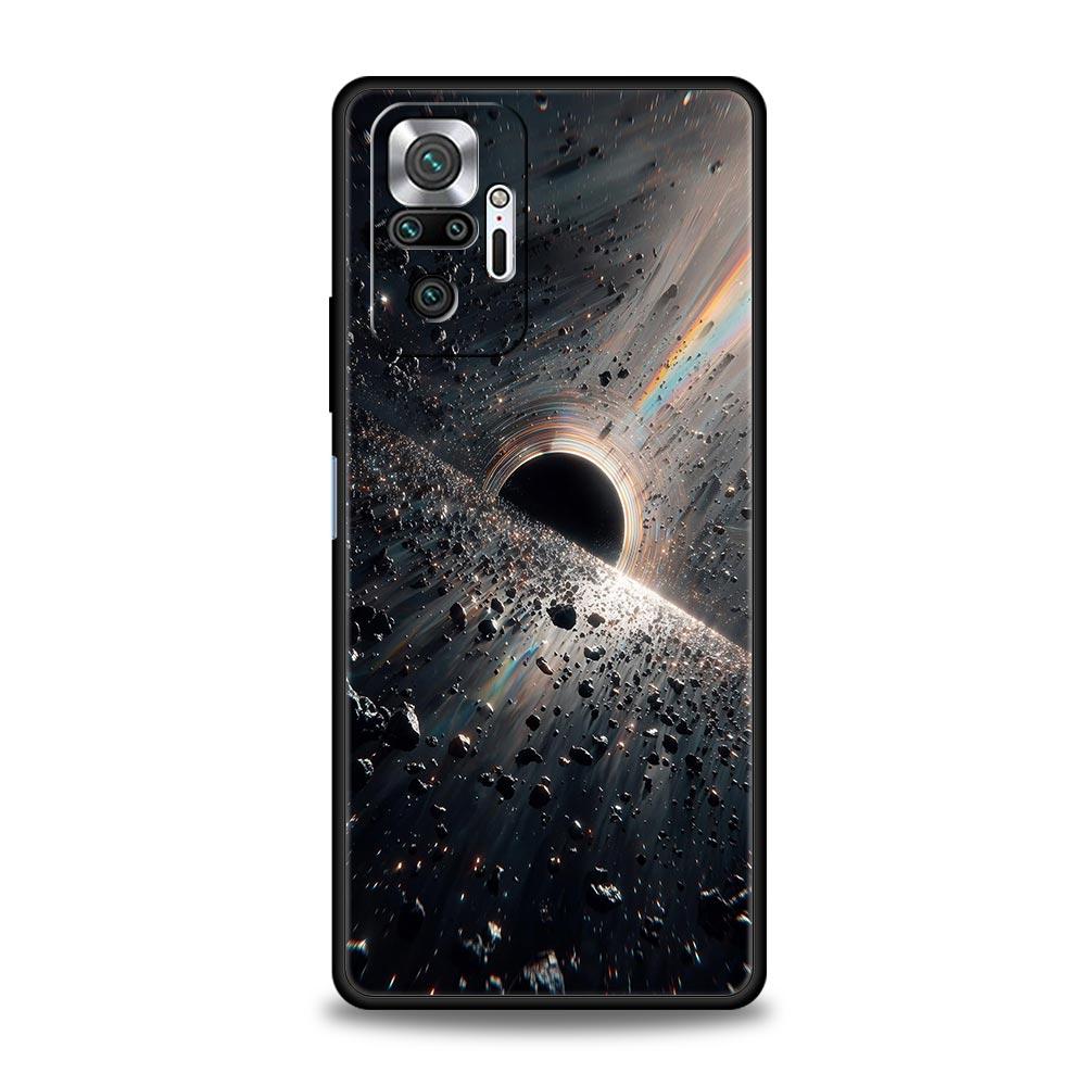 Universe Starry Sky Moon Phone Case Cover for Redmi 14C 10C Note 15 14 13 12 10 11 K40 Pro Plus Soft TPU Shell Shockproof Fundas