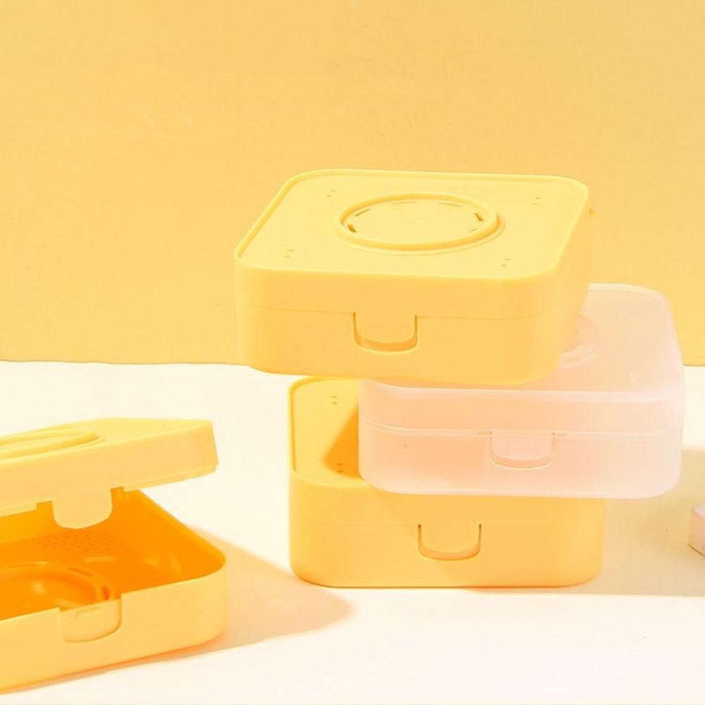 Дышащая пустая коробка Множество пор Большая коробка для пуховки Мини-коробка для хранения пуховки Путешествия