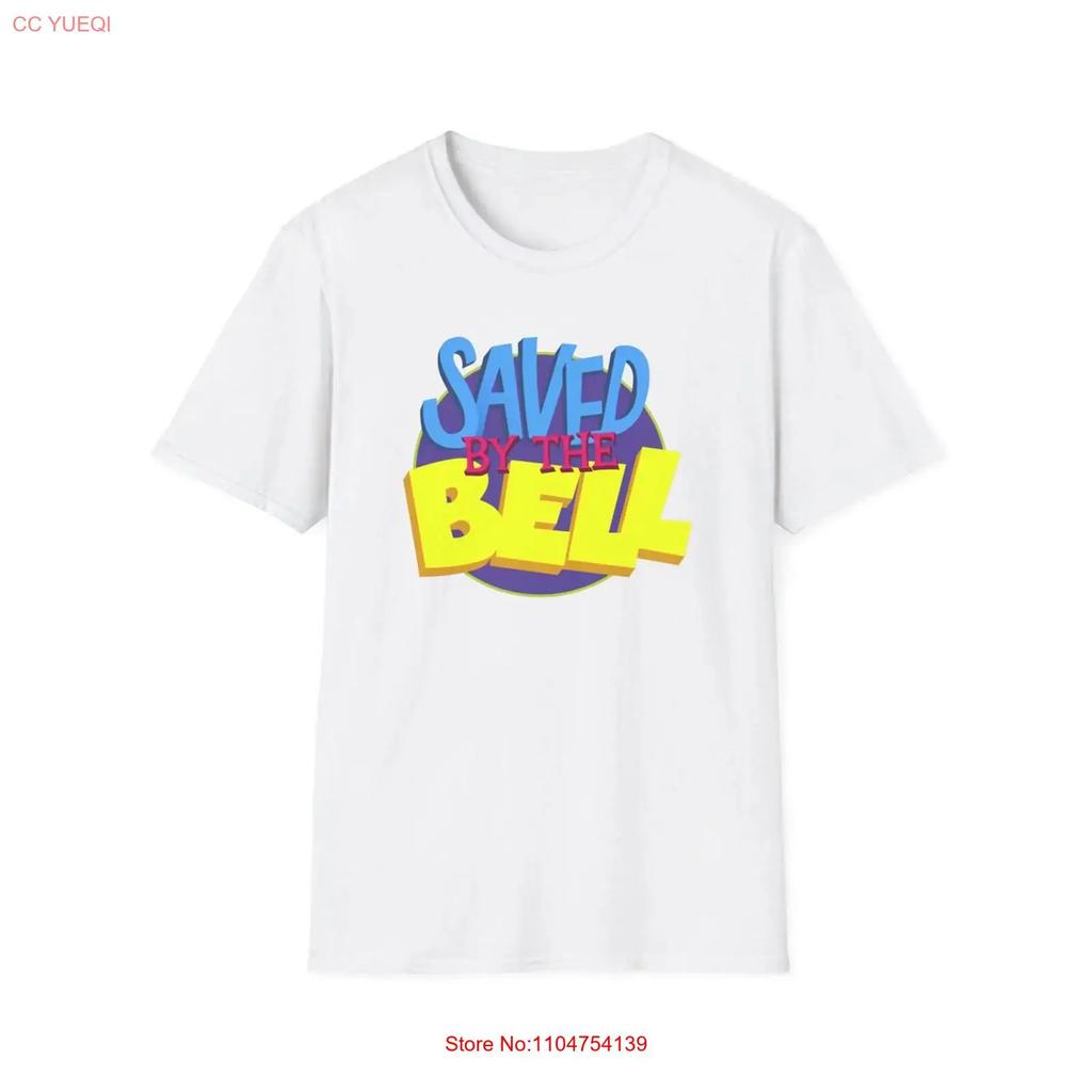 Saved By The Bell Retro Throwback 90s Logo T Shirt vintage Washed Versatile Breathable Stylish Stretched Top For Everyday Wear