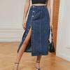 New Hot Girl Semi-Elastic Denim Workwear Casual Skirt for Women
