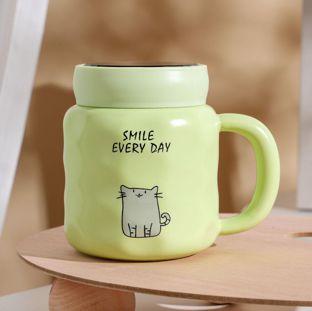 Открывающийся небольшой подарок с крышкой, зеркальная чашка, мультяшная милая кружка, домашний набор, стакан для воды для студента