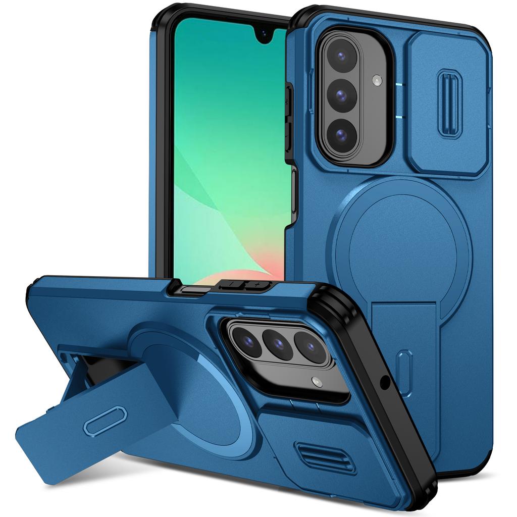 Беспроводная зарядка Складная магнитная подставка Чехол для Samsung Galaxy A17 5G S25 FE A56 A26 A36 A16 S24 Ultra S25 Plus