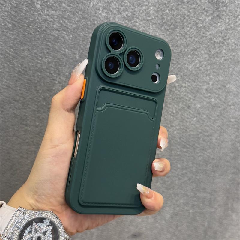 Роскошный Мягкий Силиконовый Чехол-Кошелек Для iPhone 17 Air 16E 15 14 Plus 13 12 Mini 11 Pro Max XR XS Ударопрочный Слот Для Карты Защитная Крышка
