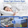 4Pcs Bed Sheet Holder with Lock Strip Heavy Duty Bedsheet Corner Fastener Keep Sheets Tight All Mattress Size Fitted Sheet Fixing Clip Keeper