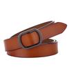 Inspired Leather Retro Belt For Ladies With Metal Clasp And Pure Design Leather