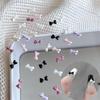 50/60Pcs Mix Color Bow With Pearl Korea Style Nail Art Charms 3D Pink Black White Bowknot Nail Accessories Diy Design