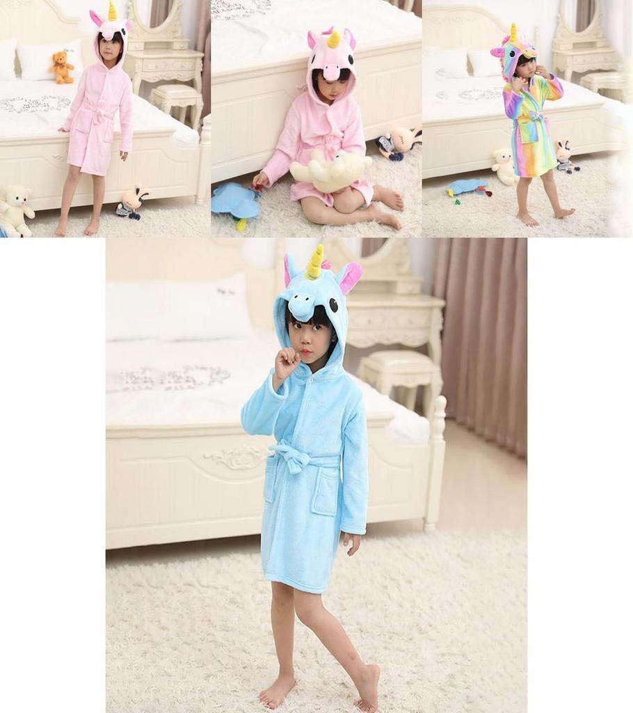 Мягкий и уютный детский халат-единорог для девочек и мальчиков, домашняя одежда, ночная одежда