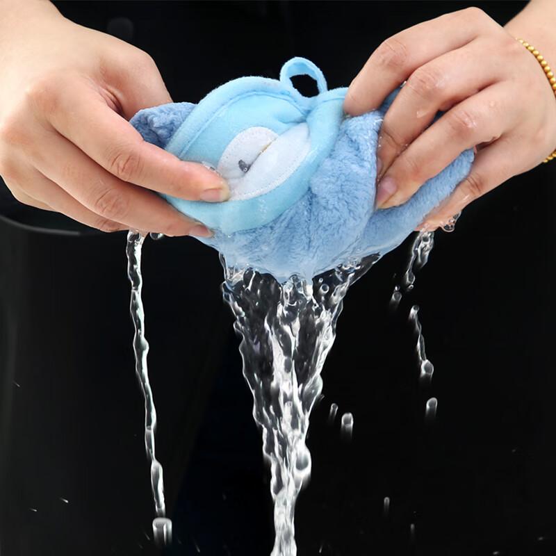 MR Cleaning Cloth 22.5*40cm, 3 Pack, Thickened, Absorbent, Quick-Drying, Hanging Hand Towel, Cute Cartoon Design, for Kitchen And Bathroom Use